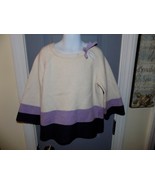 HANNA ANDERSSON Ivory/Purple Striped Sweater Size 130 (8-10) Girl&#39;s EUC - $555.91 MXN