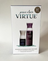 Virtue Peace + Love Nourish &amp; Fourish Duo For Hair Boxed  - £79.13 GBP