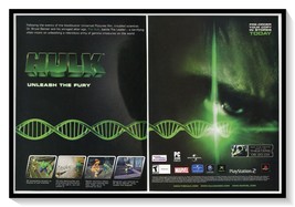 Hulk Movie Tie-In Video Game Unleash the Fury 2-Page Vintage 2003 Magazine Ad - £9.83 GBP