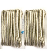 (2) Gold/White Double Braided 1/2&quot; x 15&#39; HQ Boat Marine DOCK LINES Moori... - £28.56 GBP