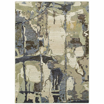 10' X 13' Blue and Gray Abstract Power Loom Area Rug - $2,450.76 CAD