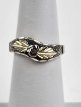 Vintage Wheeler Sterling Silver Ring Size 5.5 Diamond cut leaf Rose bud new - £21.16 GBP