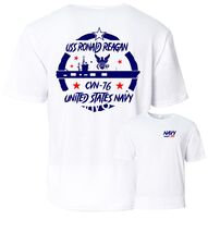 USS RONALD REAGAN CVN-76  Performance T-Shirt.  US NAVY - $22.95+