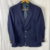 Vintage Hunt Valley Blazer Jacket Mens Navy Blue Coat Size 40S - $42.74