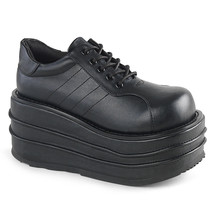 DEMONIA TEM08/BVL Men&#39;s Gothic Punk Platform Lace Up Black Sneakers Oxford Shoes - £57.51 GBP