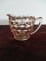 Depression Glass Cube Cubist Pink Creamer Pitcher Vintage Jeanette  - £9.48 GBP