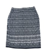 MAX STUDIO Navy blue white prints slip-on lined skirt Size XS - £12.71 GBP
