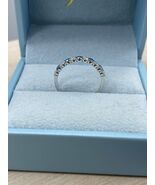 0.50 Carat Round Cut Lab Grown Diamond Wedding Band 14k White Gold 11 St... - $396.40+