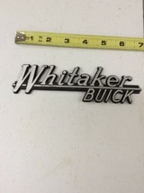 WHITAKER BUICK Vintage Car Dealer Plastic Emblem Badge Plate - £23.50 GBP