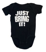 WWE Baby One Piece Suit 18M Just Bring It Skull 3:16 Black Bodysuit 2pc image 2