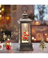 Christmas Snow Globe Lantern Built in Santa Cute Dog Projection Christma... - $92.93