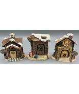3 Pc Christmas Village Hinged Open Stores Toy Santa Decor Magnet Resin - $194.03 MXN