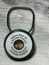 Vintage Key Ring Fob AGP Ag Processing Midwest Soybean Farmer loose seed... - $19.99