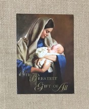 Vintage Aleta Rafton Holy Mother Mary Baby Jesus Christmas Card Framable - $4.95