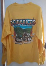 Vintage Harley Davidson Yellow Long Sleeve Tee XL Domenico&#39;s Kaneohe, Ha... - $538.54 MXN
