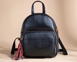 Ro genuine leather women backpack leisure solid color mini bag first layer cowhide thumb155 crop