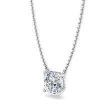 Solitaire Pendant Necklace 0.84 Ct Lab Grown Diamond 14k Yellow Gold 18&quot;... - £864.26 GBP