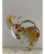 Vintage Venetian Art Glass Elephant Figurine Silver Foil Original Sticke... - £39.49 GBP