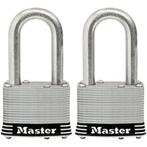 Master Lock Padlock 1 3/4&#39;&#39; Pin Tumbler Keyed Dual Ball Bearing 2Pk - £38.41 GBP