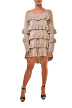 ONE TEASPOON Damen Kleid Eldorado Poncho Gemütlich Grau Größe S 18445 - £164.76 GBP