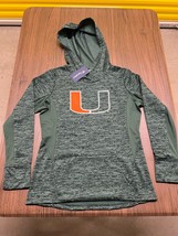 Miami Hurricanes Women’s Green Hooded Sweatshirt - Fanatics - Large - NWT - £14.21 GBP