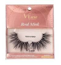 I Envy By Kiss Eyelashes V-LUXE Real Mink Touch Of Gold VLEC12 - $8.99