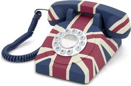 GPO Push Button Telephone with Art-Deco British Flag Design - £311.64 GBP