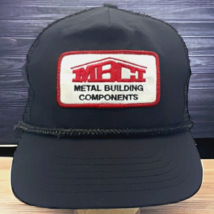 Vintage Metal Building Components MBCI Black Adjustable Strap Hat Mesh C... - £7.15 GBP