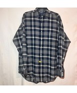 Polo Ralph Lauren SZ M Marlowe 100% Cotton Blue Plaid Long Sleeve Shirt A34 - $282.52 MXN