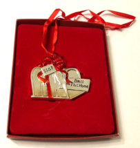 2007 Lenox Bless This Home Mailbox Red Ribbon Christmas Ornament SKU #782701 - $5.26