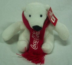 Coca-Cola Mini Coke Polar Bear 4&quot; Plush Stuffed Animal Toy New - £12.24 GBP