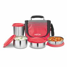 MILTON Tasty 3 Stainless Steel Combo Lunch Box with Tumbler, Red - $42.79