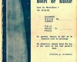 Vintage Hotel De Russie Geneva Svizzera Concierge Mappa E Riferimento Sc... - $16.34
