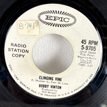 Bobby Vinton – Clinging Vine 7" Single 1964 Radio Station Copy Epic Pop ... - $5.69