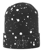 Dope Couture Printed Black White Paint Splatter Speckle Logo Knit Cuff B... - $349.66 MXN