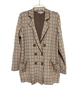 Marled Reunited Womens Knit Cardigan Blazer Brown XL Houndstooth Double ... - £27.60 GBP