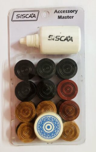 Premium Quality Wooden Carrom Board Coins 24 pc 1 Striker and Powder FRE... - $29.44