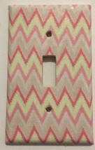 Colorful Chevron Light Switch Plate Cover Home Wall decor Kitchen Room Stripes - $10.49