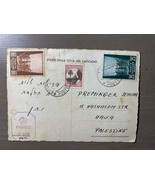 Old Vintage  Postcard From Vatican To Palestine With Stamp 1944 - $18.98 CAD