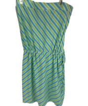 Old Navy Summer Dress Cover Up Y2K Striped Stretchy XL Beach Deadstock Vtg &#39;04 - £19.56 GBP