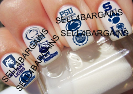 26 NEW 2023 PENN STATE NITTANY LIONS Logos》13 Different Designs《Nail Art... - £10.24 GBP