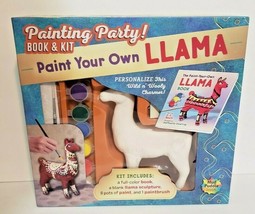  Paint Your Own LLama Painting Party Kit &amp; Book W/Blank Llama Sculpture &amp; Paint - £11.63 GBP