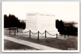 RPPC Tomb Of The Unknown Soldier Arlington VA c1940 Real Photo Postcard B34 - £5.45 GBP