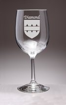 Diamond Irish Coat of Arms Wine Glasses - Set of 4 (Sand Etched) - £54.69 GBP