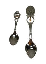 2 Florida Souvenir Spoons Pewter Gatorland Stainless 1981 Florida - £7.10 GBP