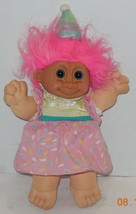 Vintage Troll Kidz Russ Berrie Trolls 12&quot; Doll HAPPY BIRTHDAY Girl #2317 - $25.22