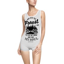 Unique Forest Scene Inspirational Womens Vintage One-Piece Swimsuit Pers... - £26.54 GBP