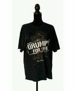 Ladie&#39;s T Shirt, Grumpy for Life on Black, Disneyland, XL, Cotton, Hanes - $22.14