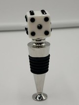 Wine Liquor bottle Stopper Rhinestone Dice Casino craps Game Night Lucky... - $9.89