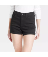Universal Thread™ ~ Size 4 ~ Frayed Hem ~ BLACK Denim ~ Midi Stretch Shorts - $22.44